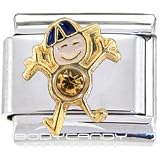 Crystal Gem Boy November Birthstone Italian Charm