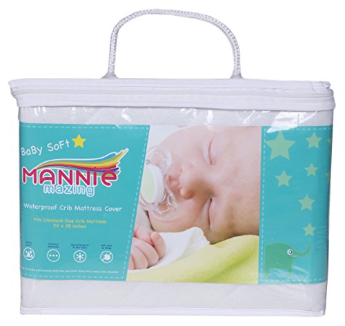 100% Waterproof, Bamboo Crib Mattress Protector, Antibacterial Hypoallergenic, Quilted Bamboo Terry Cover, Ultra Soft, Dryer Friendly, Comfortable to sleep, Best Protection for your baby.