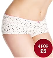 Cotton Rich Spotted Shorts
