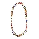 Recycled Glass, Metal Wire Multi Long Necklace "Live Long and Prosper Long Necklace [Multi]"
