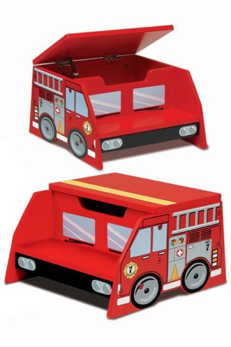 Kitchen: Firehouse Fire Truck Step Stool