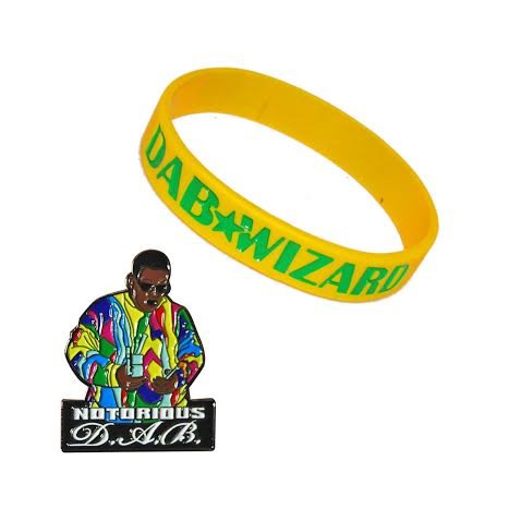 Notorious D.a.b. Hard Enamel Pin Green and Yellow Wizard Wristbands