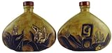 Review Mara  / 28 Oz. MARA Stoneware COLLECTIBLE Liquor Flask DECANTER Kokopelli COYOTE Design