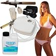 Complete Professional Belloccio Sunless Tanning Airbrush System with a 4 ounce Bottle of 8.5% Ocean DHA Solution with Dark Bronzer
