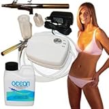 Complete Professional Belloccio Sunless Tanning Airbrush System with a 4 ounce Bottle of 8.5% Ocean DHA Solution with Medium Bronzer Complete Professional Belloccio Sunless Tanning Airbrush System with a 4 ounce Bottle of 8.5% Ocean DHA Solution with Medium Bronzer