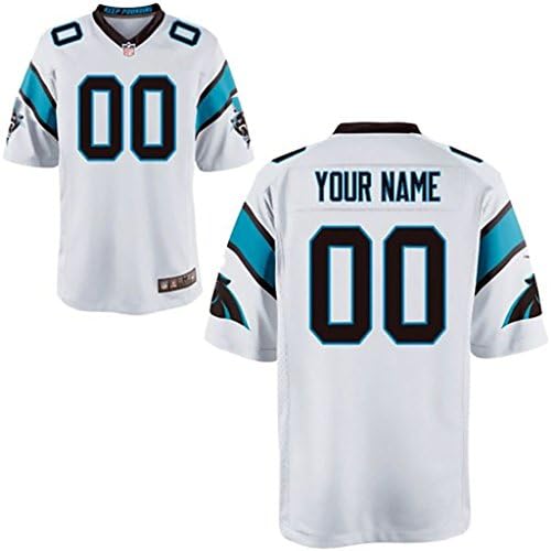 Customized Carolina Panthers Youth Game-white Jersey Yth-Size M