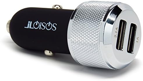 Car Charger, JLoisos 3.1A Dual USB Car Charger, Smart 2 Port Fast Portable Universal Dual USB Car Charger For All Apple, iPhone, iPad, iPod, Android, Samsung Galaxy, Smart Phone, Tablets (Silver)