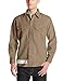 Bulwark Flame Resistant 4.5 oz Nomex IIIA Long Uniform Shirt with Tailored Sleeve Placket, Topstitched Cuff, Tan, Medium