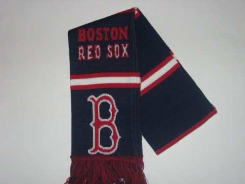 BOSTON RED SOX 100% Acrylic Winter Scarf 7 Wide 64 Long with Team Logo & Colors