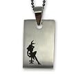 Stainless Steel Laser Etched Playmate Dog Tag on 24 inch Black Ball Chain