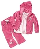 Nannette Baby Girl Three-Piece Velour Set