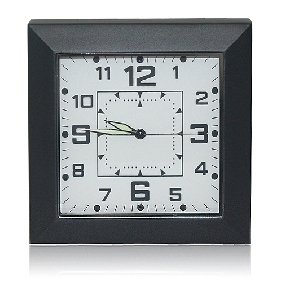 GSI Super Quality Small Desk Clock With Built In High Definition Nanny Cam Pinhole Camera, Mini DV Video Camcorder, Voice Recorder, USB Interface, 4GB Memory - Black Practical Design - Great Security & Surveillance Device