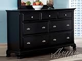 Contemporary Black Finish Wood Dresser by Acme Furniture