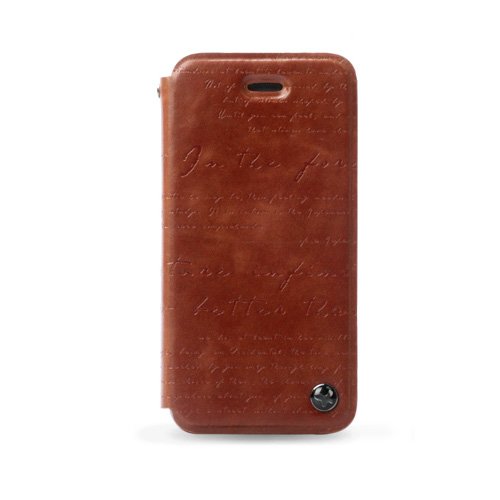 zenus iPhone5ケース Masstige Lettering Diary  ブラウン ダイアリータイプ Z1418i5