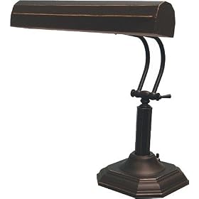 Traditional Dark Bronze Finish Piano Desk Table Lamp