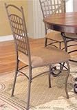 Set of 4 Lattic Backed Metal Chairs