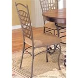 Set of 4 Lattic Backed Metal Chairs by AtHomeMart