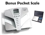 Tanita BC-554 Ironman Body Composition Monitor 330lb Scale Measures Weight, Body Fat, Body Water and Muscle Mass Recall With Bonus 600g x 0.1 gram Digital Food Pocket Scale