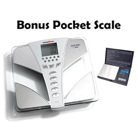 Tanita BC-554 Ironman Body Composition Monitor 330lb Scale Measures Weight, Body Fat, Body Water and Muscle Mass Recall With Bonus 600g x 0.1 gram Digital Food Pocket Scale