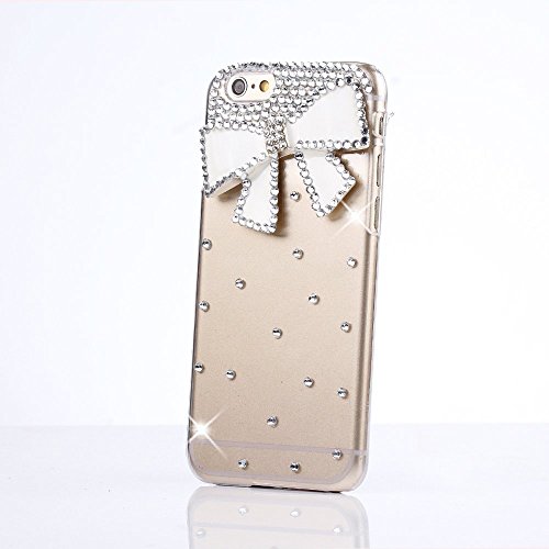 iPod Touch 5 Case, Sense-TE Glamour Crystal 3D Handmade Sparkle Glitter Bowknot Diamond Gem Rhinestone Bling iPod Case Clear Hard Cover for iPod Touch 5th Generation with Retro Bowknot Anti Dust Plug
