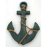18 Wood Anchor w Crossbar Boat Decor by 