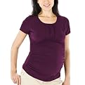 Liz Lange&reg; Short Sleeve Shirred Shell Top - Purple