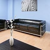 Le Corbusier LC3 Black Italian Leather Sofa