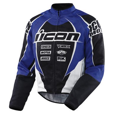 Icon Mens Hooligan UX Jacket - Textile - Blue - Large - New