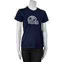 Reebok Dallas Cowboys Ladies Navy Blue Sequin Helmet Everyday T-shirt