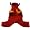 Alfie Couture Designer Pet Apparel - Waylon Devil Costume Jumper with wings and horns - Color: Red, Size: S