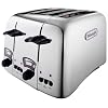De'Longhi Argento CT04.C 4-Slice Toaster, Polished Steel