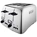 De'Longhi Argento CT04.C 4-Slice Toaster, Polished Steel