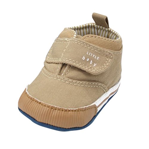 Weixinbuy Baby Boy's Canvas Soft Sole Velcro Sneaker High Shoe