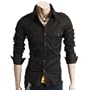 Herren Casual Schulterriemen Pocket Slim Hemden schwarz(CJL) XXL