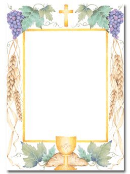 (Price/Pack)Masterpiece Studios 142191 First Communion Flat Card Invitations And Envelopes
