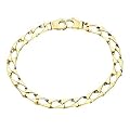 14K Solid Yellow Gold Handmade Square Link Men's Bracelet Width is 6.2mm. Length is 8