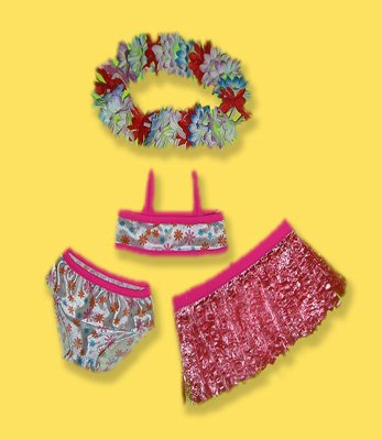 6022-Hawaiian Girl Clothes for 14