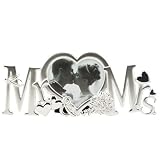 'Mr & Mrs' Letters Photo Frame (Silver colour)