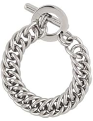 Amalfi™ Stainless Steel Double Curb Link Bracelet 08.00 Inches olished Fb340