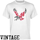NCAA Eastern Washington Eagles White Distressed Logo Vintage T-shirt