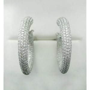 18k White Gold Diamond Earrings