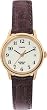 Timex Women's Easy Reader T20071 Brown Leather Quartz Watch with White Dial