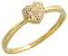 14k Gold Heart Diamond Ring, w/ 0.10 Carat Brilliant Cut Diamonds, 3/16 (5mm) wide