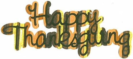 HAPPY THANKSGIVING Matted Die Cut Title