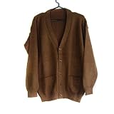 Peruvian Alpaca Mens Cardigan Buttons Vneck