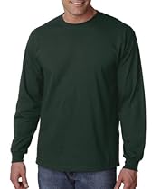 Gildan Ultra Cotton 6 oz. Long-Sleeve T-Shirt, 5XL, FOREST GREEN
