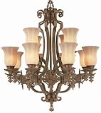 LAMPS BEAUTIFUL Classic Traditional Lighting, Aurora Twelve Light Chandelier by Savoy House--Excellent customer service--see our feedback.