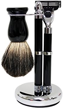 Kensington Sleek Black Mach 3 Shaving Set