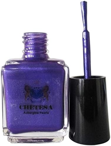 CHETESA Gems Collector Nail Lacquer Non-Toxic, Aubergine Pearls, .43 oz