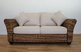 Rattan Direct Ltd. Conservatory furniture KINGSTON ABACA (Banana leaf) Large 2 Seater Designer Sofa